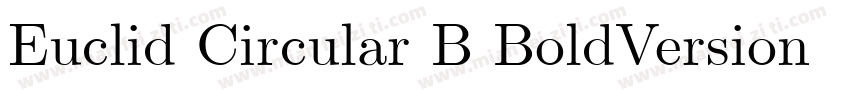 Euclid Circular B BoldVersion 3001字体转换